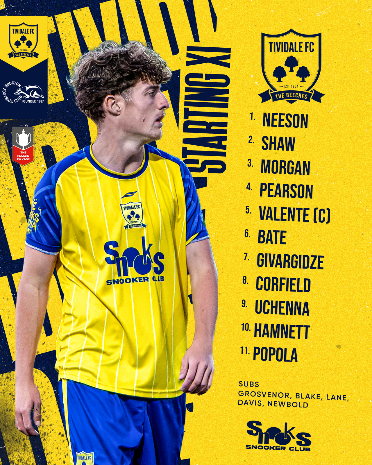 Team News: Tividale vs Brocton